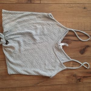 Tie front crop Top